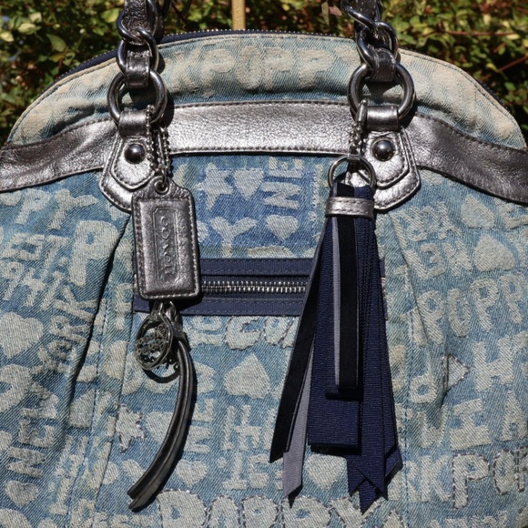 Coach Rare Denim Monogram Poppy Shoulder/Crossbody A1176-16990, Refurbished - Picture 16 of 17